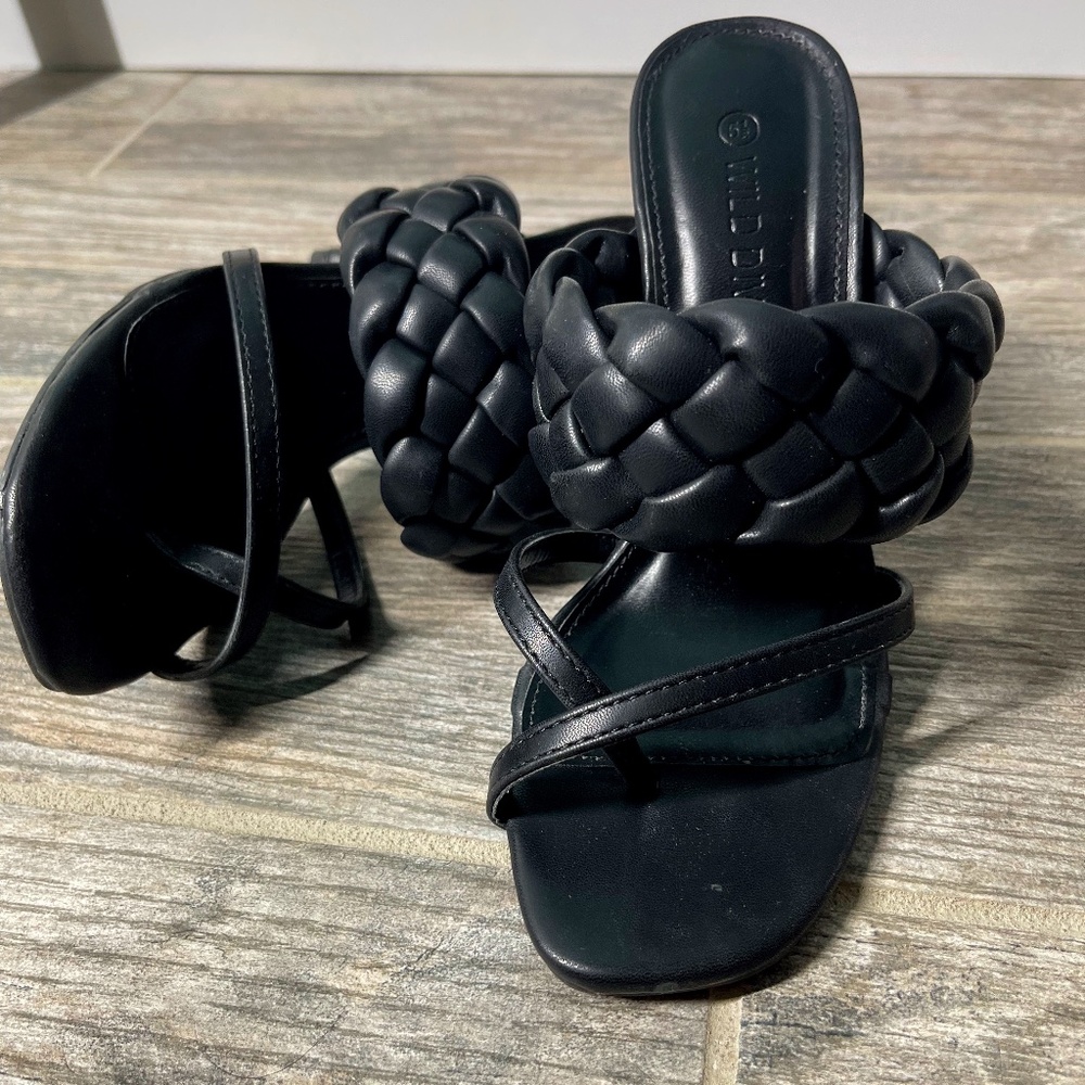 Women's Slip On Heeled Sandals